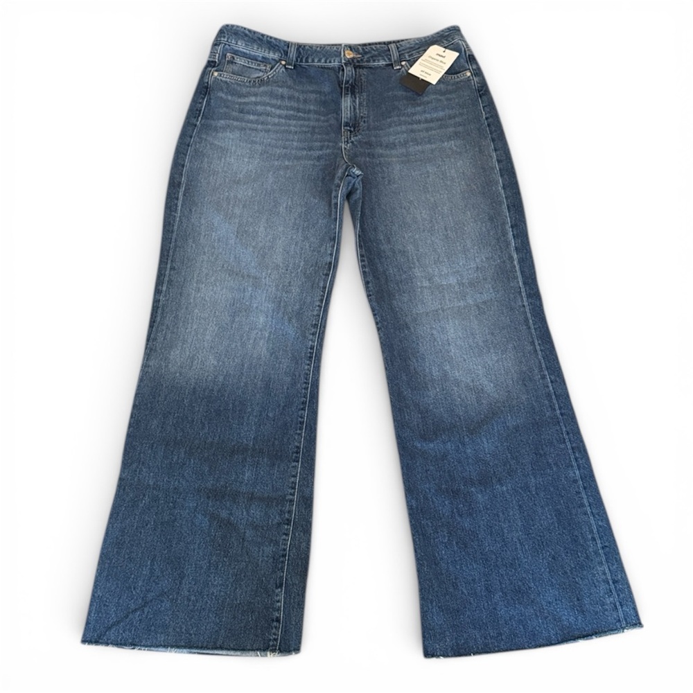 NWT Mavi Victoria High-Rise Wide Leg Jeans in Mid “Organic” Blue W33 L30